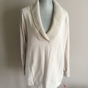 Merona Tan Dress up sweatshirt XL NWT